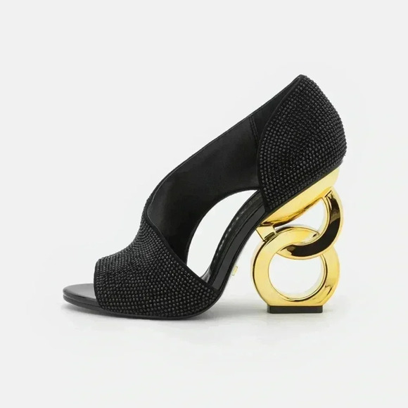 KAT MACONIE SZ 6 Black Peep toe heels - Picture 2 of 9